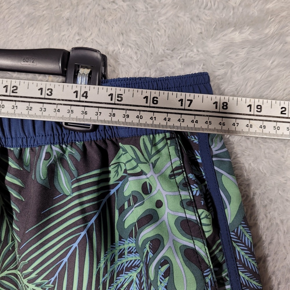 Fair‎ Harbor Swim Shorts Mens 2XL Green Tropical Elastic Waist Lined Drawstring - Picture 2 of 8